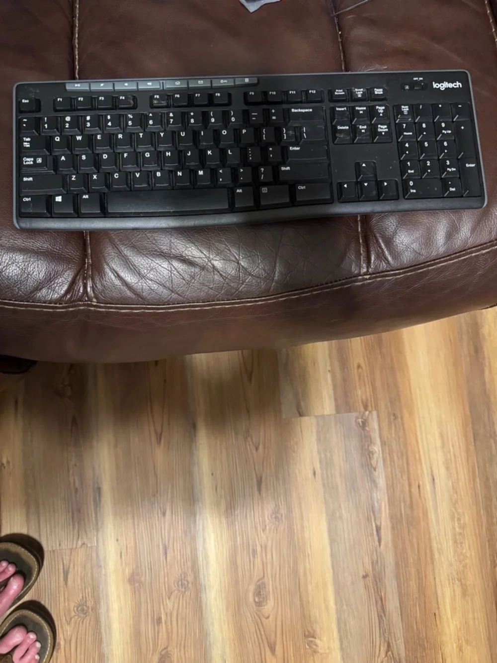 Logitech Black Full-Size Wireless Keyboard with Numeric Keypad
